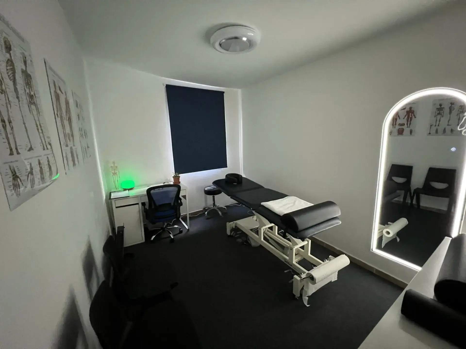 Private physiotherapy treatment room at Energie Wellness Centre with professional medical equipment