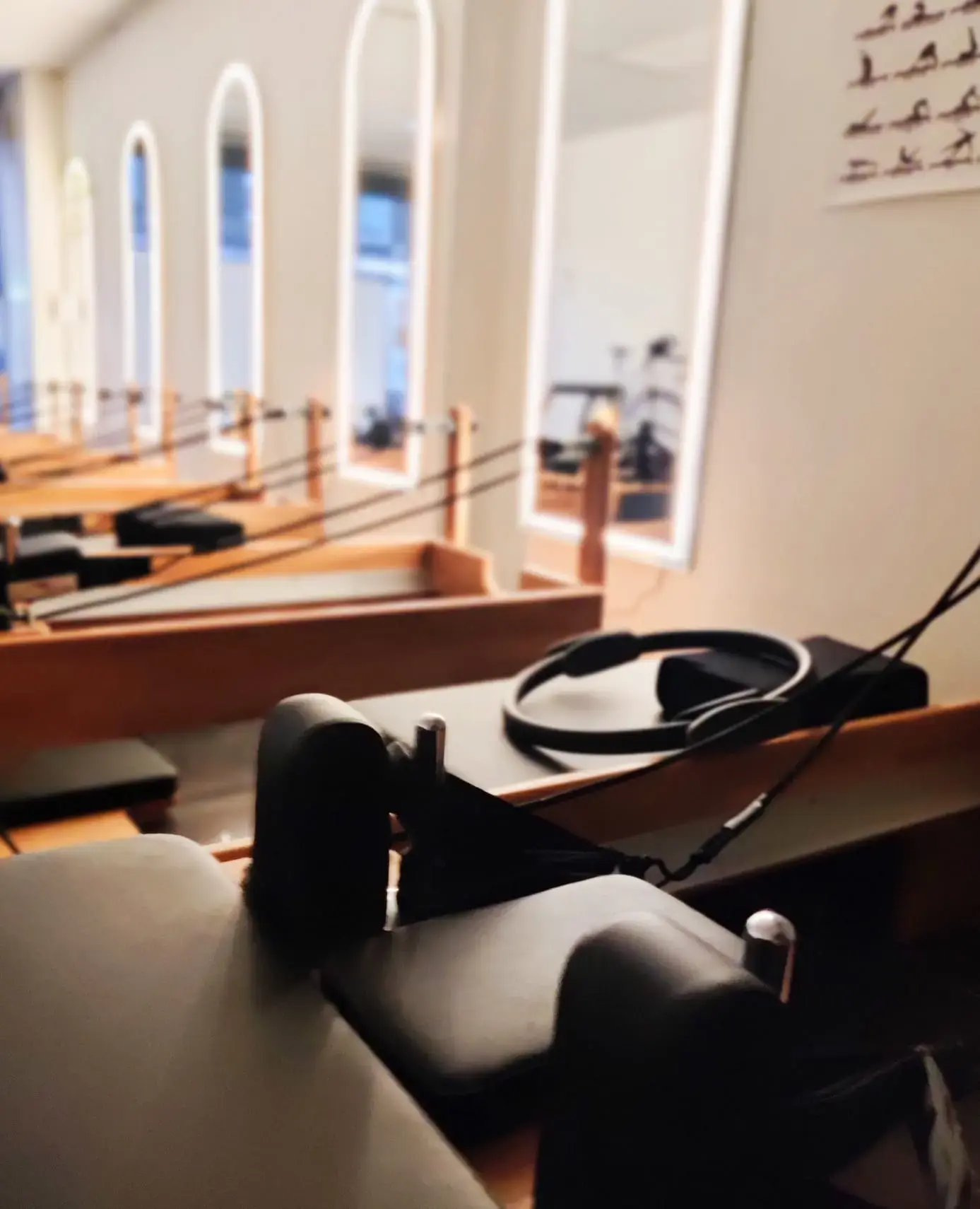 Professional Reformer Pilates equipment at Energie Wellness Centre featuring premium resistance springs and carriages